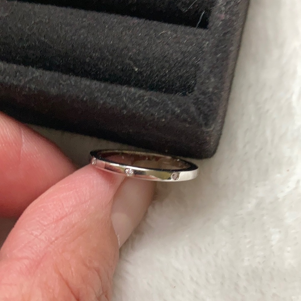 Kpop Rings Rhodium Plated Crystal Ring - Picture 2 of 5
